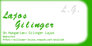 lajos gilinger business card